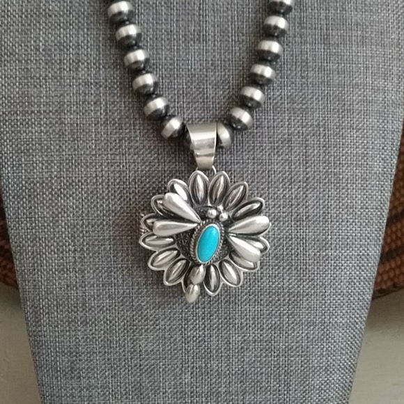 Native American Navajo Dragonfly Locket and Pearls - Picture 4 of 9